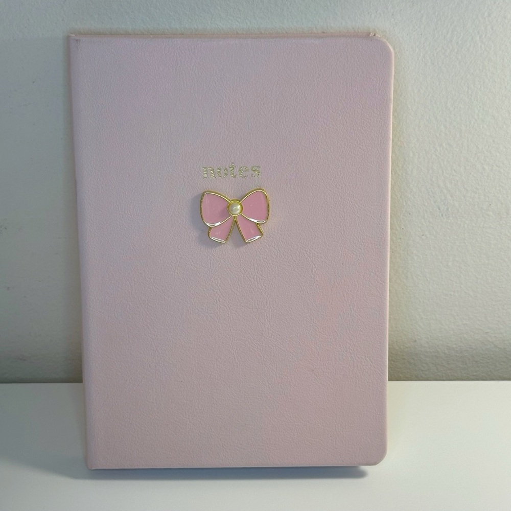 Pink Notes Journal with Gold Bow